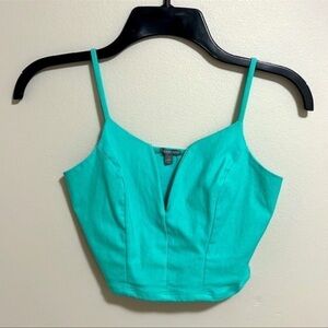 Teal crop top